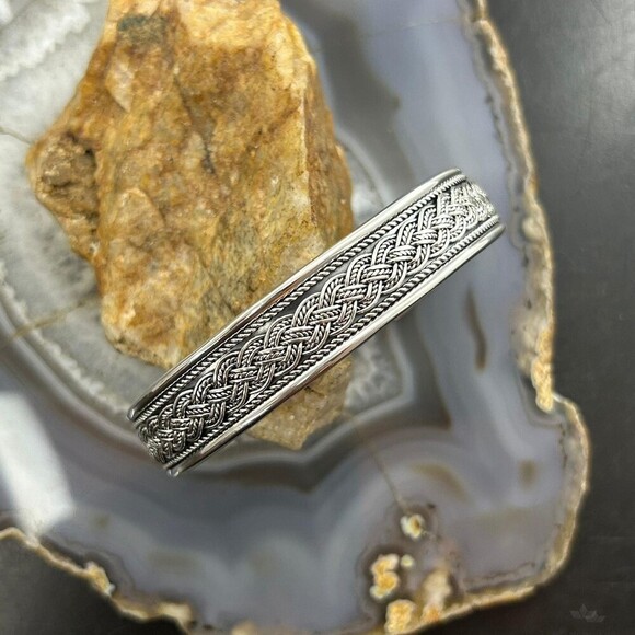 Sterling Silver Flexible & Adjustable Braided Fashion Bracelet For Women main image 10
